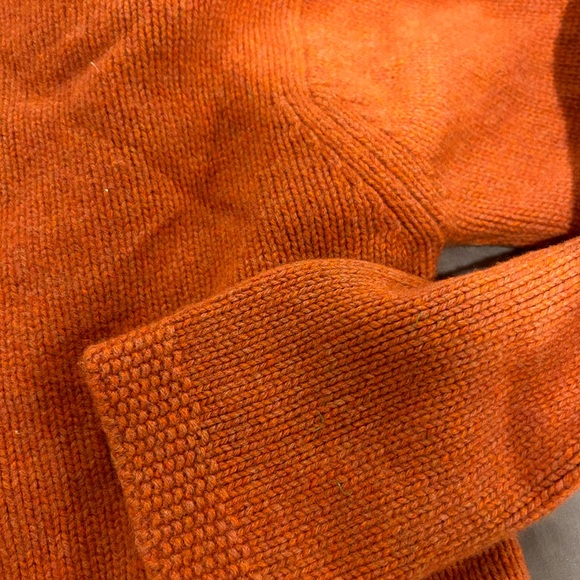 LL Bean Cardigan Women M Wool Blend Cable Knit Button Stretch Sweater Country - Picture 6 of 8